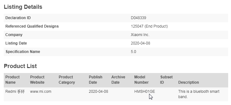 Redmi Band HMSH01GE