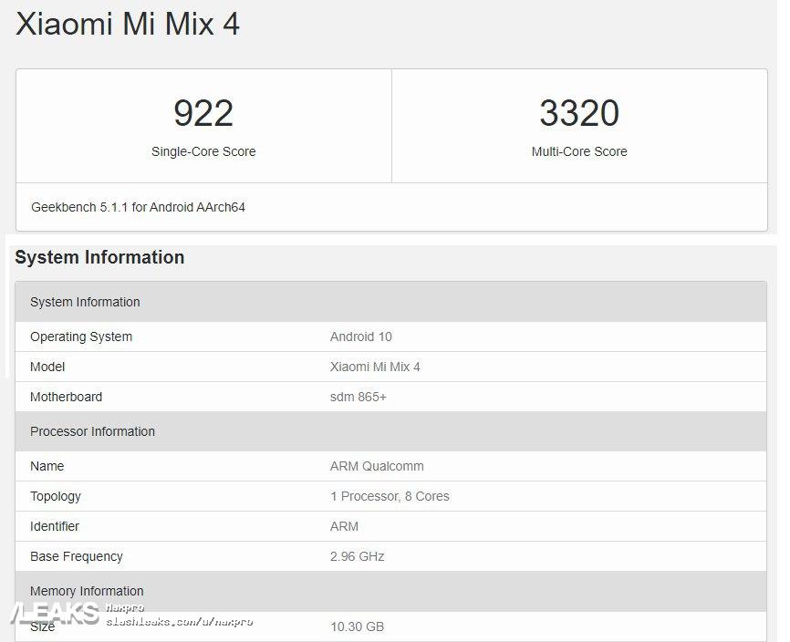 Xiaomi Mi Mix 4 фейк
